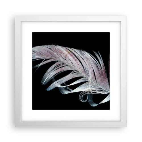 Plakat w białej ramie - Pomyśl o dotyku - 30x30 cm