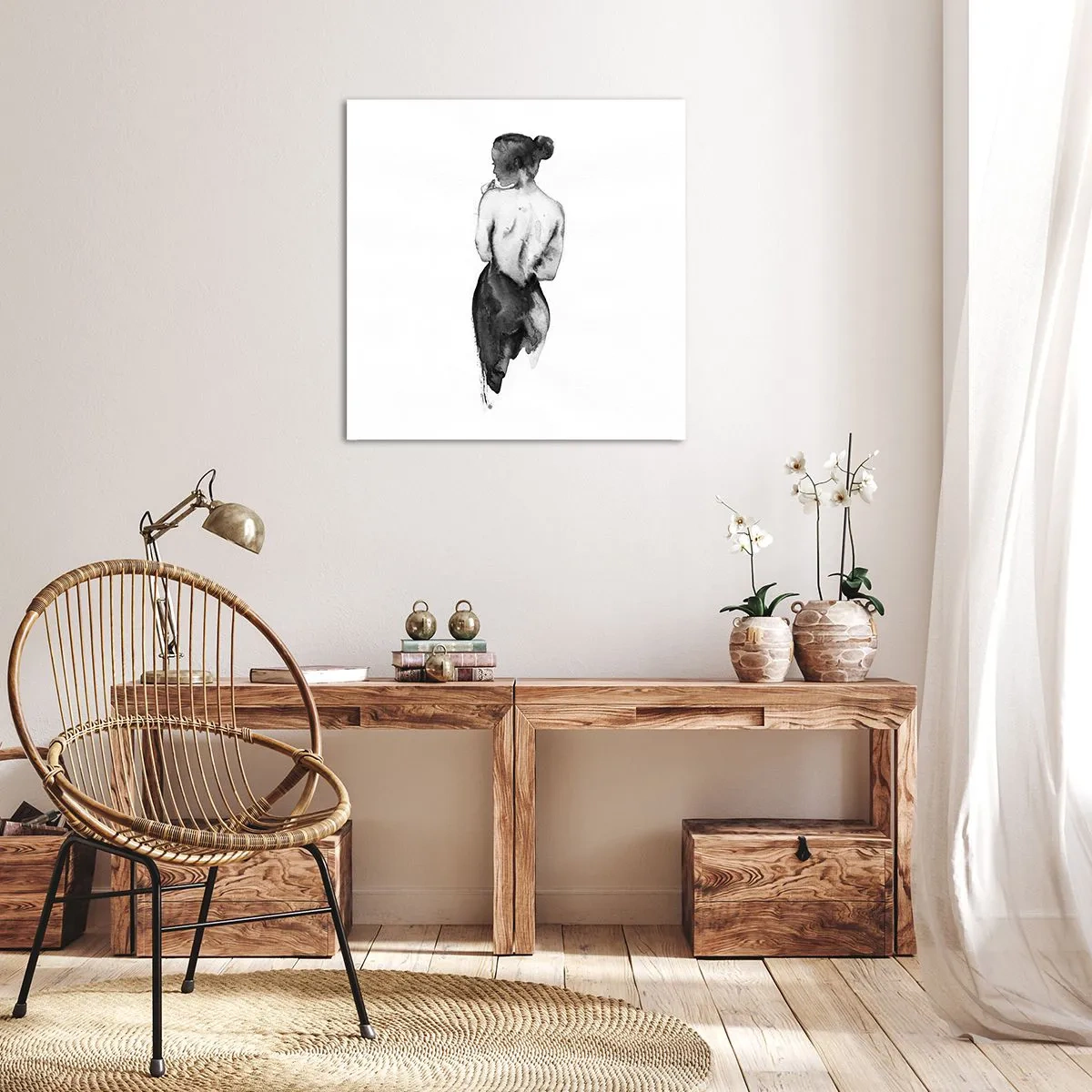 Obraz na płótnie - Przy niej świat znika - 60x60 cm