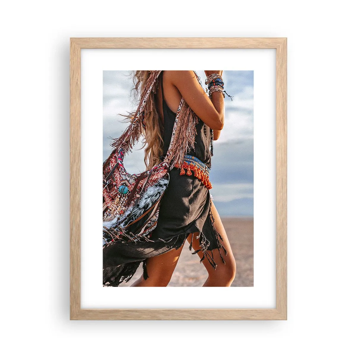 Plakat w ramie jasny dąb - Dziewczyna szamana - 30x40 cm
