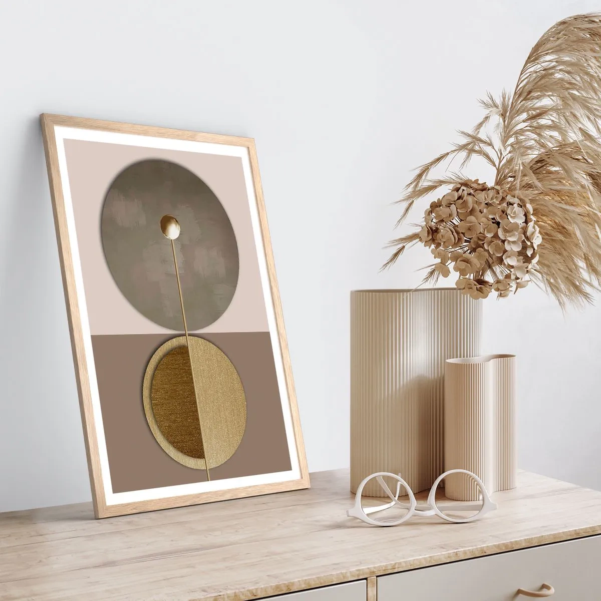 Plakat w ramie jasny dąb - Doskonała równowaga - 61x91 cm