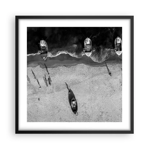 Plakat w czarnej ramie - Jeszcze na brzegu… - 50x50 cm