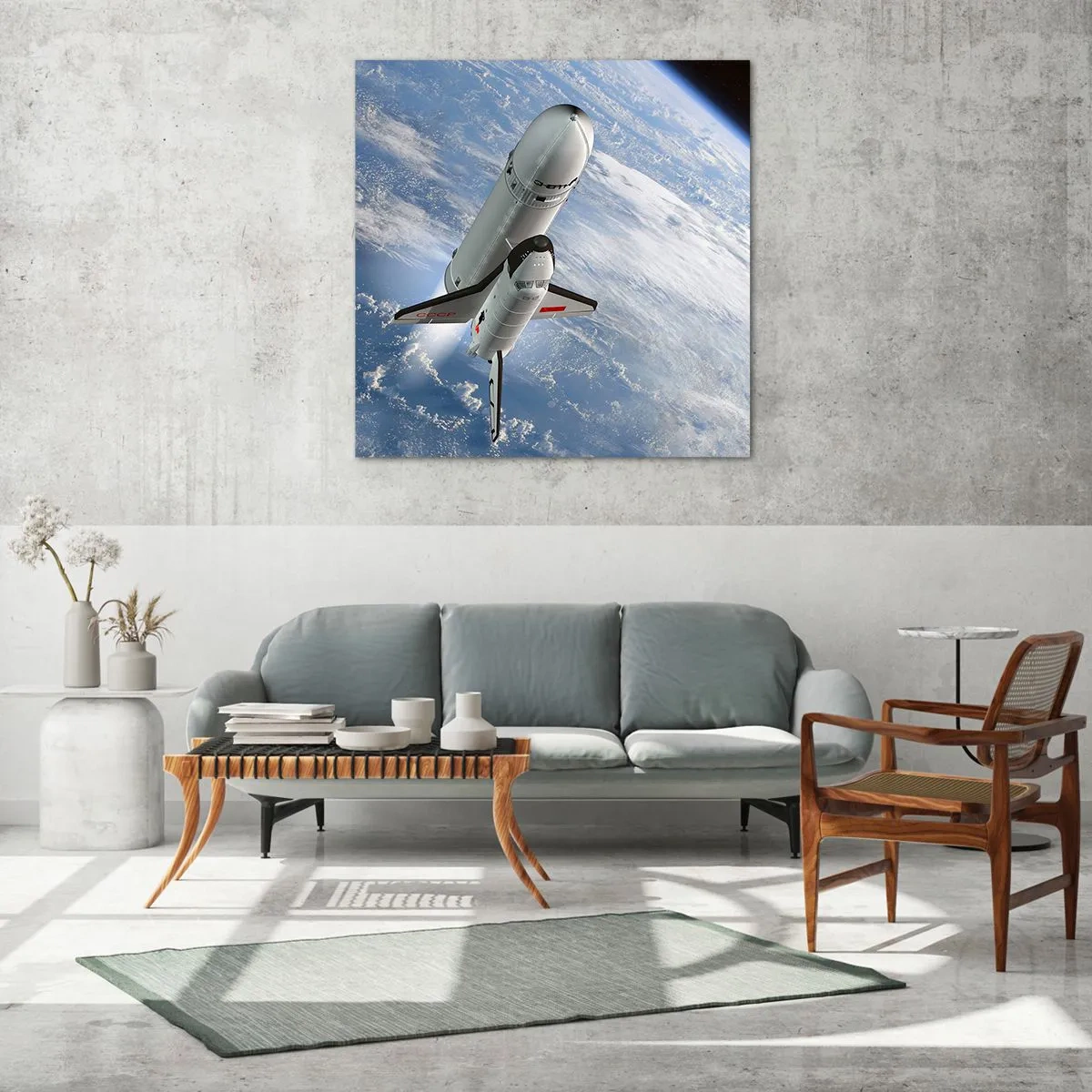 Obraz na szkle - Kosmiczne wniebowstąpienie - 60x60 cm