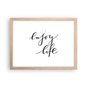 Plakat w ramie jasny dąb - Nic dodać… - 40x30 cm