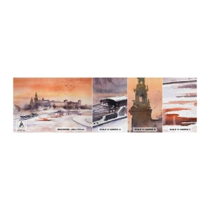 Fototapeta Próbka Samoprzylepna Deluxe Sticker - Królewski zachód słońca - Pejzaż, Krajobraz, Klasyczny - 100x30 cm