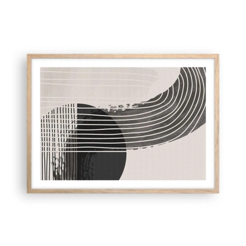 Plakat w ramie jasny dąb - Tam i z powrotem - 70x50 cm