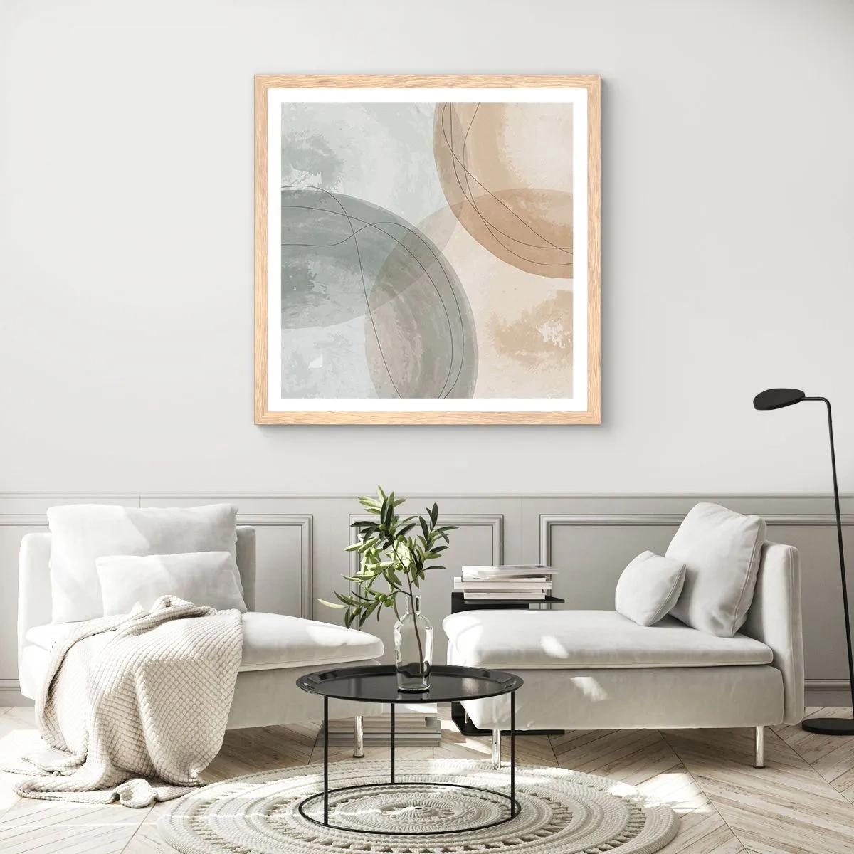 Plakat w ramie jasny dąb - Przenikanie światów - 60x60 cm