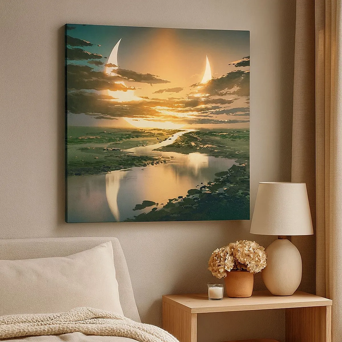 Obraz na płótnie - Gdzieś w odległej galaktyce - 30x30 cm