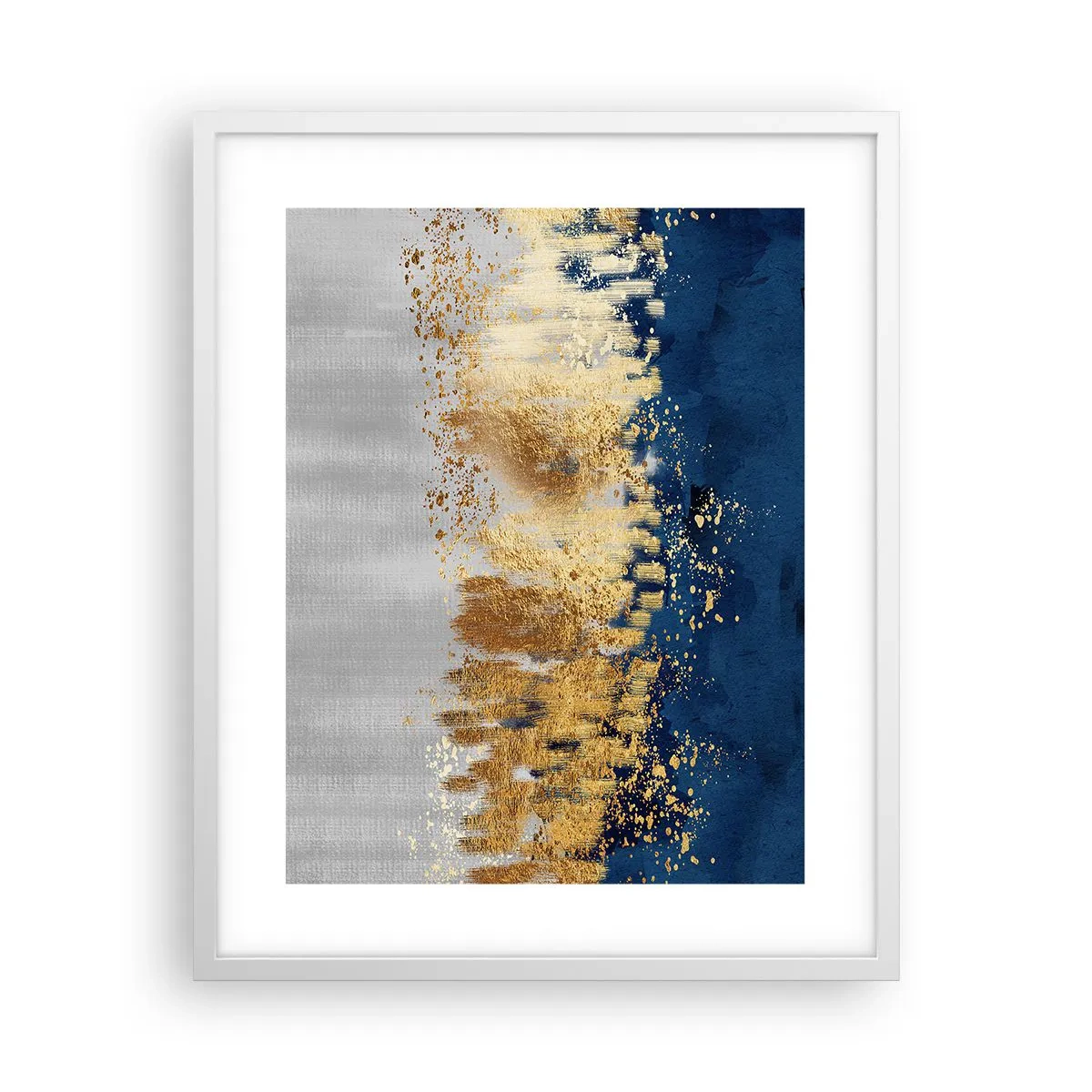 Plakat w białej ramie - Nowoczesna kompozycja z błyskiem - 40x50 cm