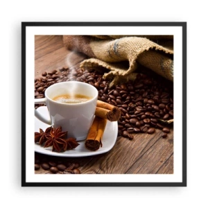 Plakat w czarnej ramie - Korzenny smak i aromat - 60x60 cm