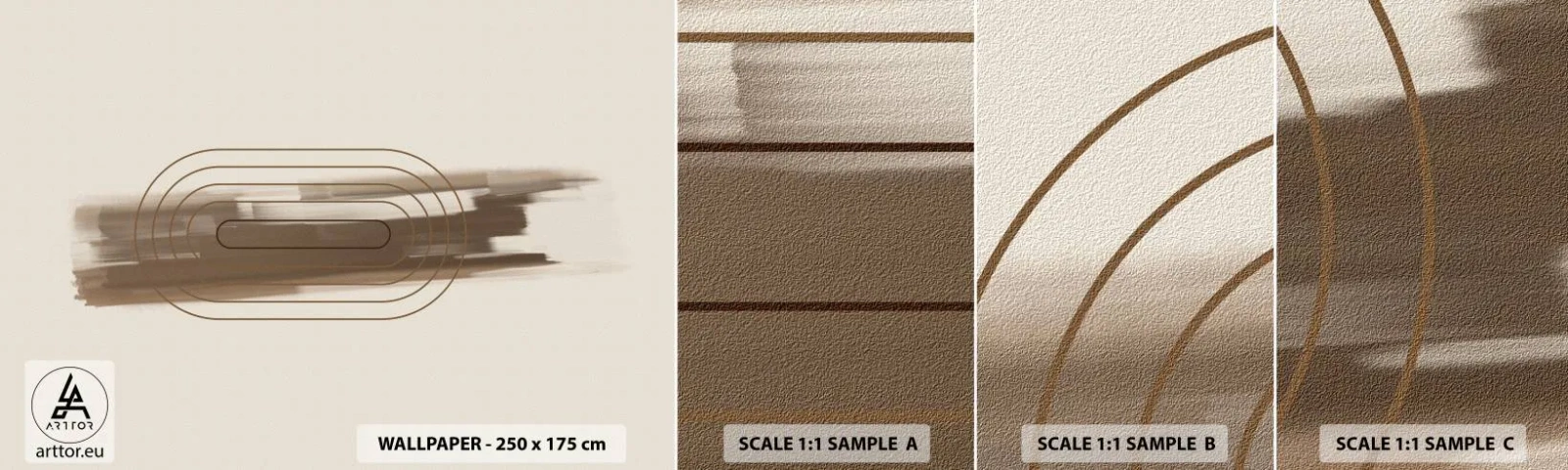 Fototapeta Próbka Standard Eco - Powiew szarości - Abstrakcja, Sztuka, Sztuka Nowoczesna - 100x30 cm