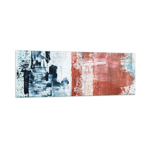 Obraz na szkle - Abstrakcyjne pół na pół - 90x30 cm