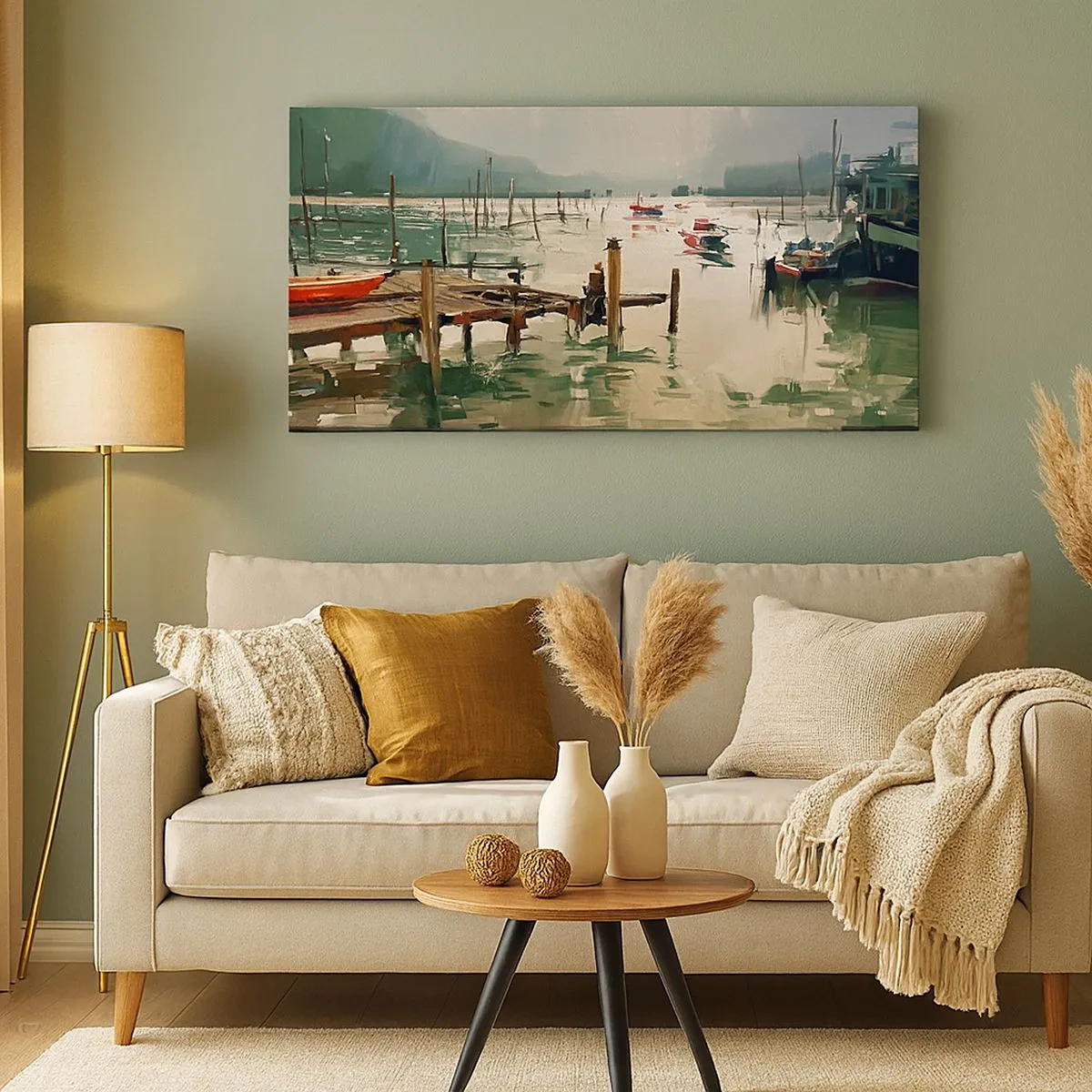 Obraz na płótnie - Oblane roztopionym księżycem - 100x40 cm