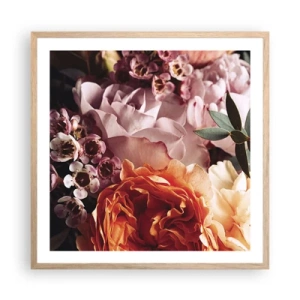 Plakat w ramie jasny dąb - Otulone pięknem - 60x60 cm