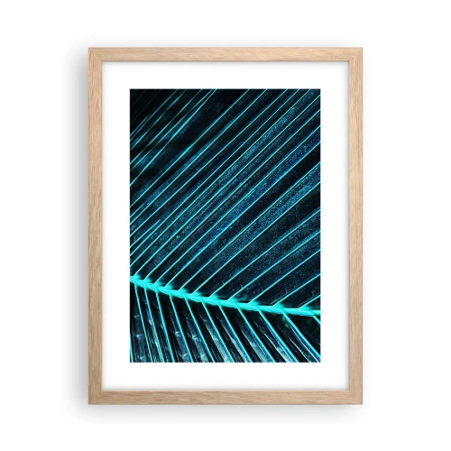 Plakat w ramie jasny dąb - Faktura zieleni - 30x40 cm