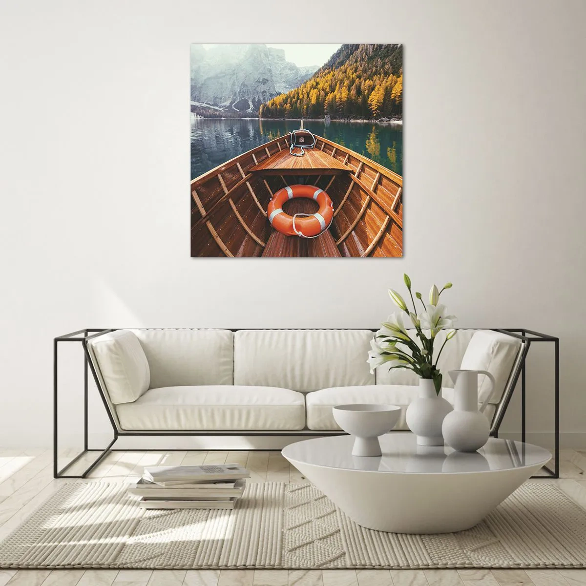 Obraz na szkle - Górska wycieczka - 70x70 cm
