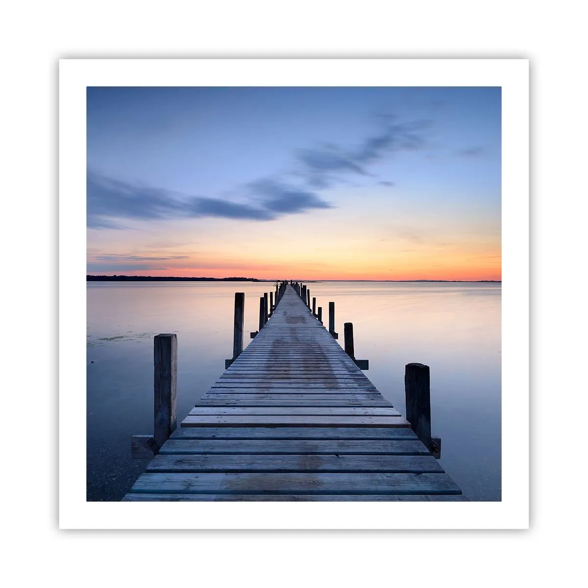 Plakat - Spokój pogodnego zmierzchu - 60x60 cm