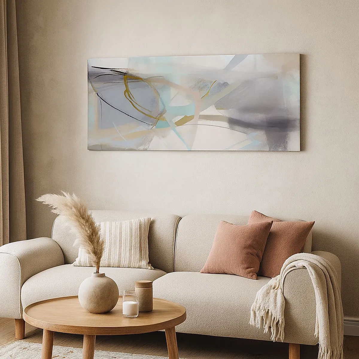 Obraz na płótnie - Abstrakcja zamglona - 100x40 cm