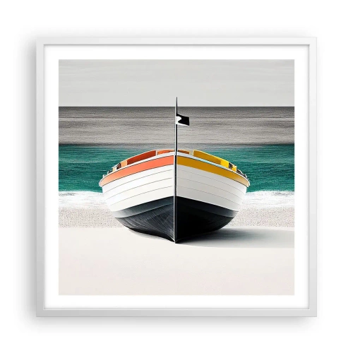 Plakat w białej ramie - Na swoim miejscu - 60x60 cm