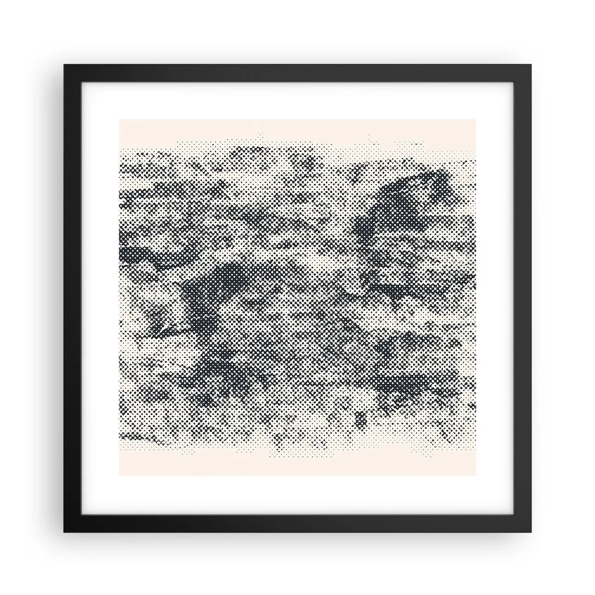 Plakat w czarnej ramie - Mglista kompozycja - 40x40 cm