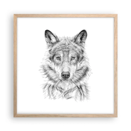 Plakat w ramie jasny dąb - Urodzony przywódca - 50x50 cm