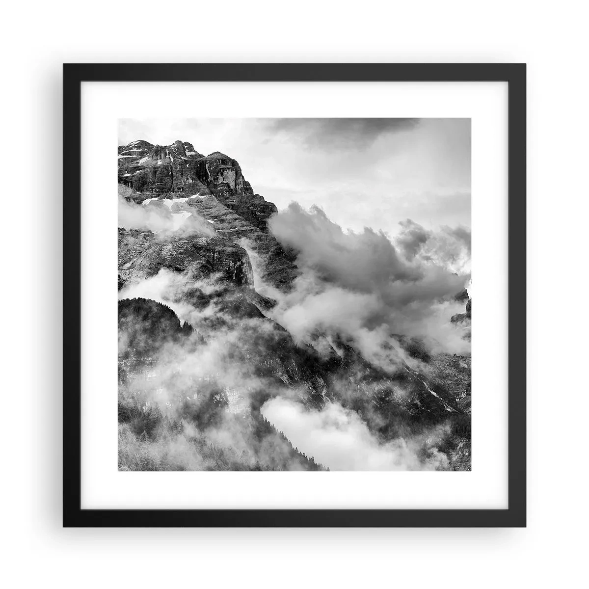 Plakat w czarnej ramie - Piękne i okrutne - 40x40 cm