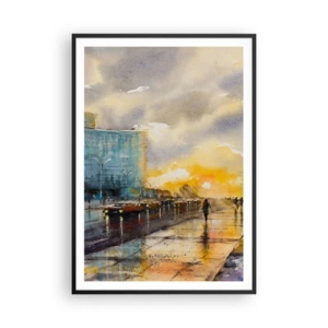 Plakat w czarnej ramie - Życie na brzegu - 70x100 cm