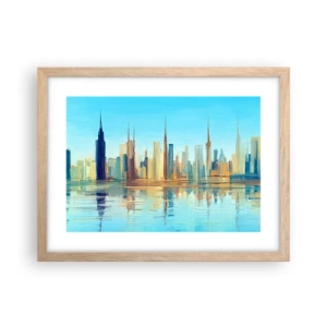Plakat w ramie jasny dąb - Słoneczna metropolia - 40x30 cm
