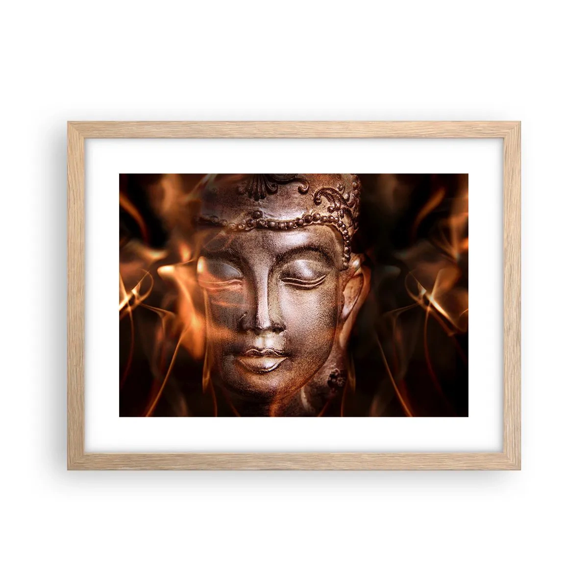 Plakat w ramie jasny dąb - Istnieje tylko tu i teraz - 40x30 cm