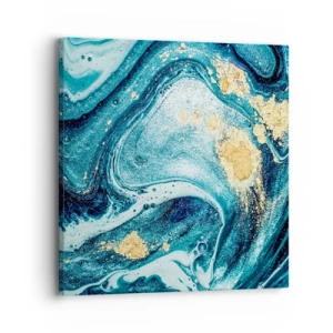 Obraz na płótnie - Błekitny wir - 30x30 cm
