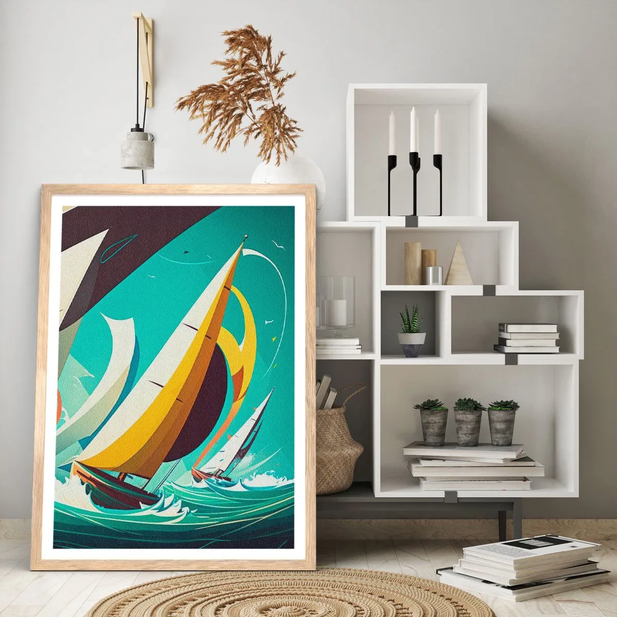 Plakat w ramie jasny dąb - Z żywiołami za pan brat - 61x91 cm