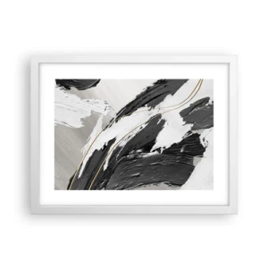 Plakat w białej ramie - Abstrakcja z rozmachem - 40x30 cm