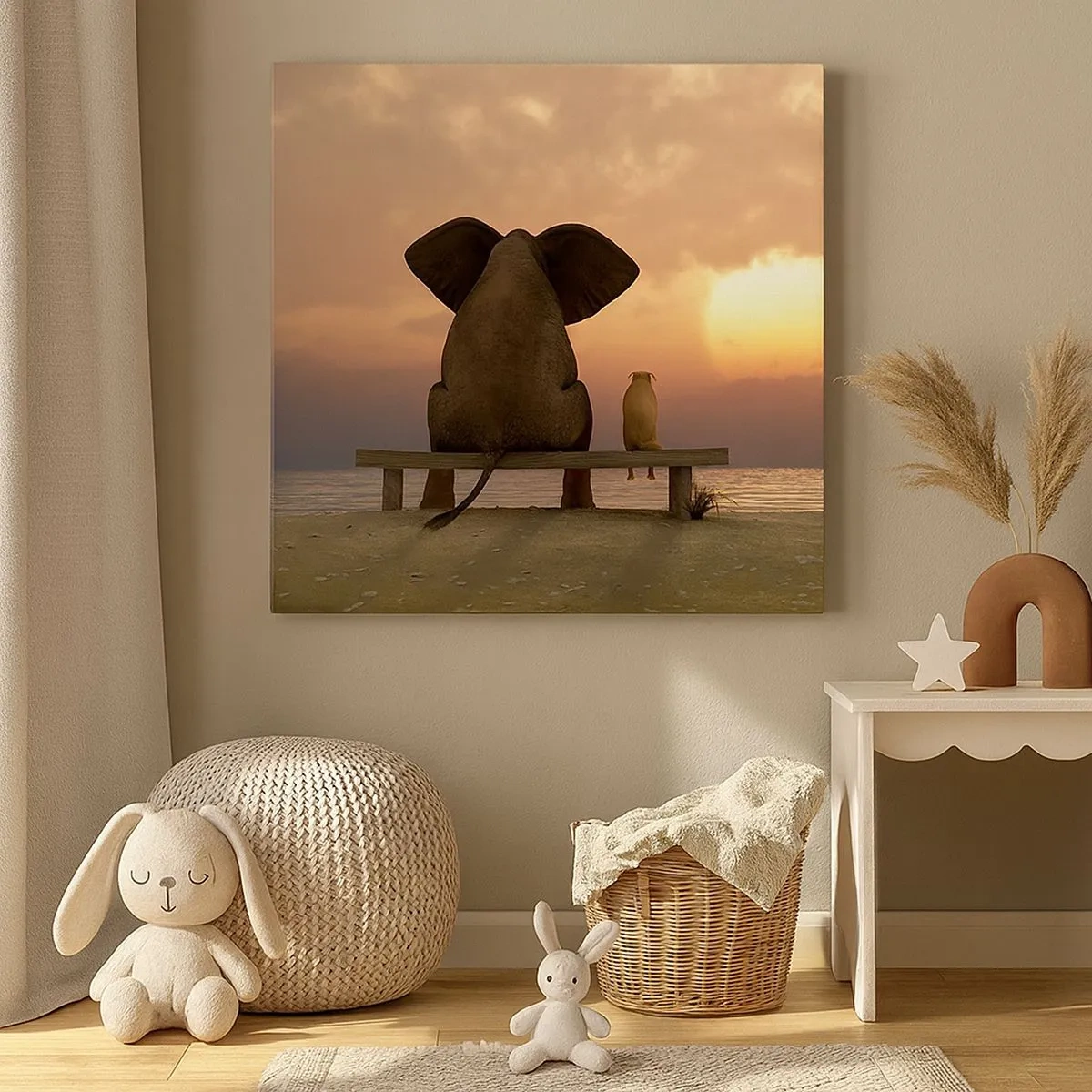 Obraz na płótnie - Dobrze jest razem pomilczeć - 30x30 cm