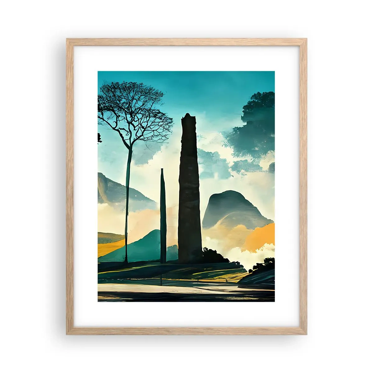 Plakat w ramie jasny dąb - Wciąż wyżej i wyżej - 40x50 cm