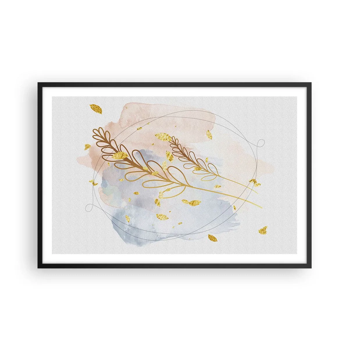 Plakat w czarnej ramie - Złoty podmuch - 91x61 cm