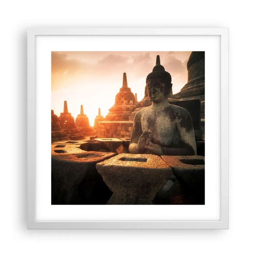 Plakat w białej ramie - Pogoda wielkiej mądrości - 40x40 cm