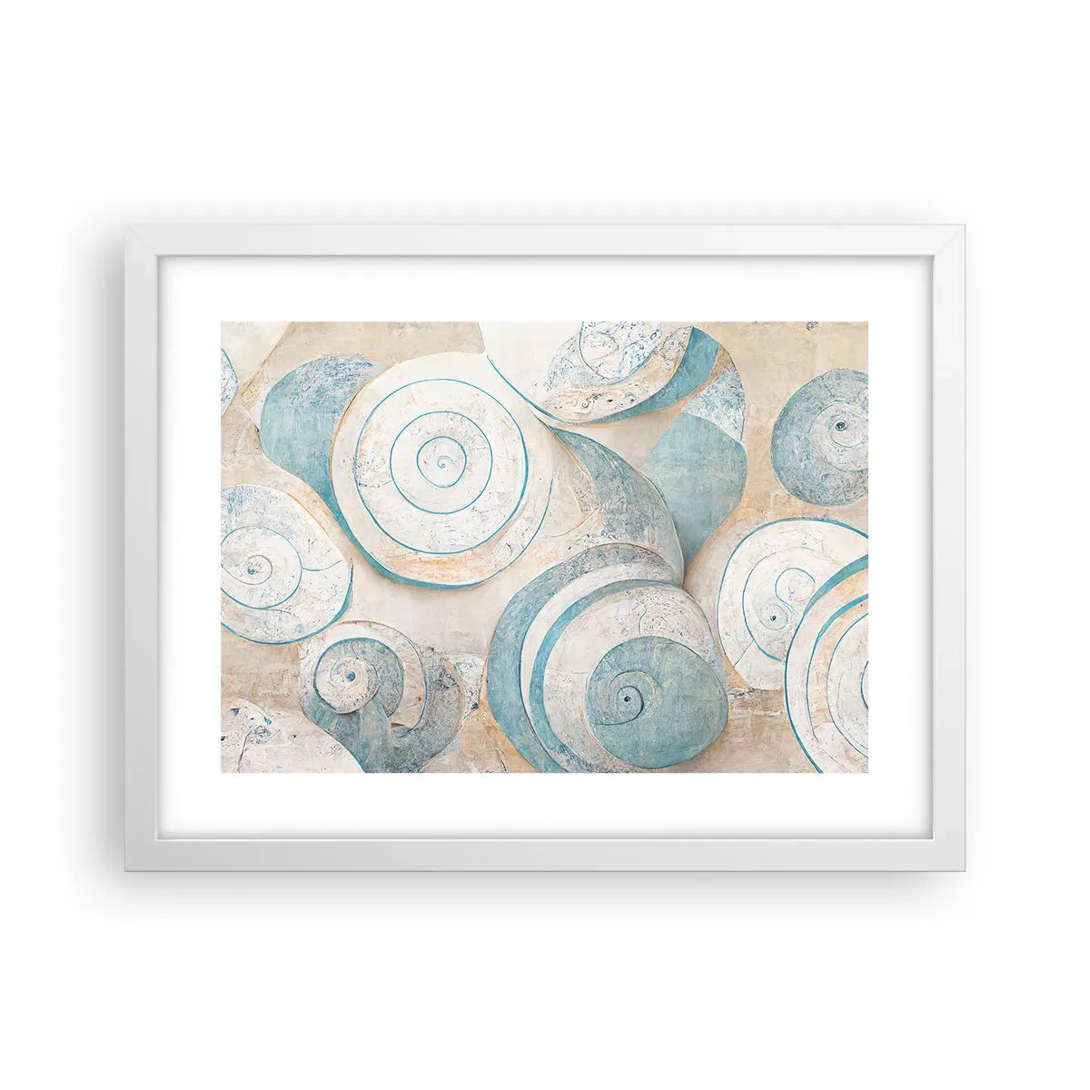 Plakat w białej ramie - Co kryje muszla? - 40x30 cm