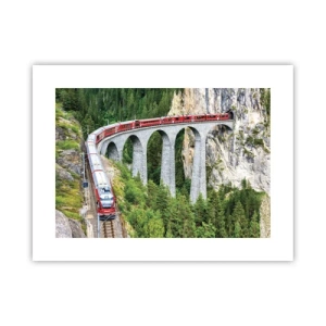 Plakat - Kolej na górskie widoki - 40x30 cm