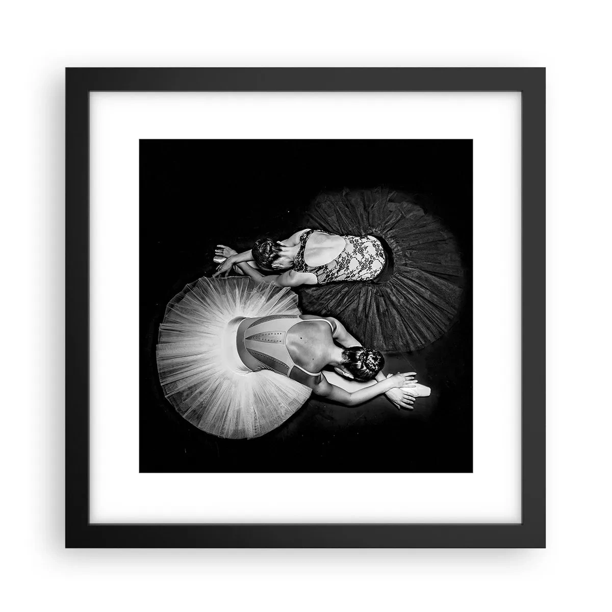 Plakat w czarnej ramie - Jin i jang – idealna równowaga - 30x30 cm