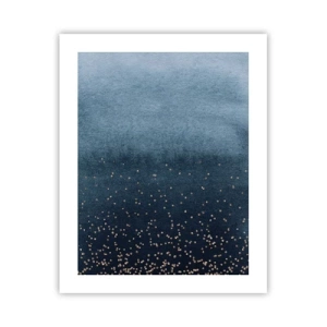 Plakat - Kompozycja – niebieskie fazy - 40x50 cm