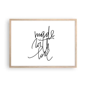 Plakat w ramie jasny dąb - Najlepsza marka - 70x50 cm