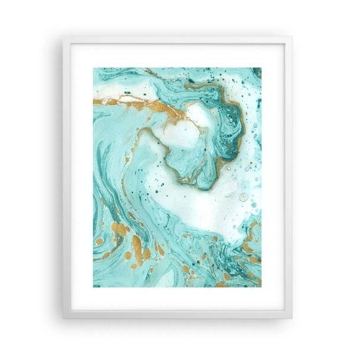 Plakat w białej ramie - Pod wielką falą z epoki Edo - 40x50 cm