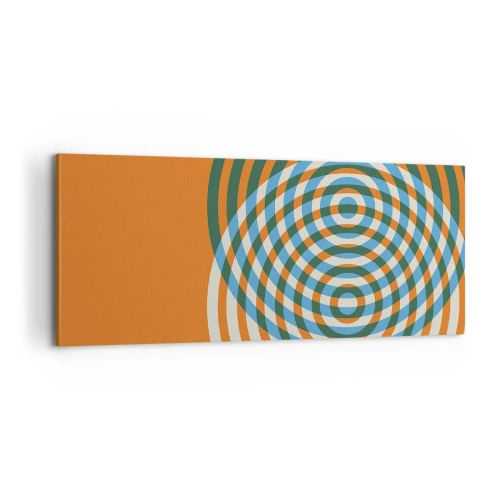 Obraz na płótnie - Abstrakcyjna wariacja kolista - 100x40 cm