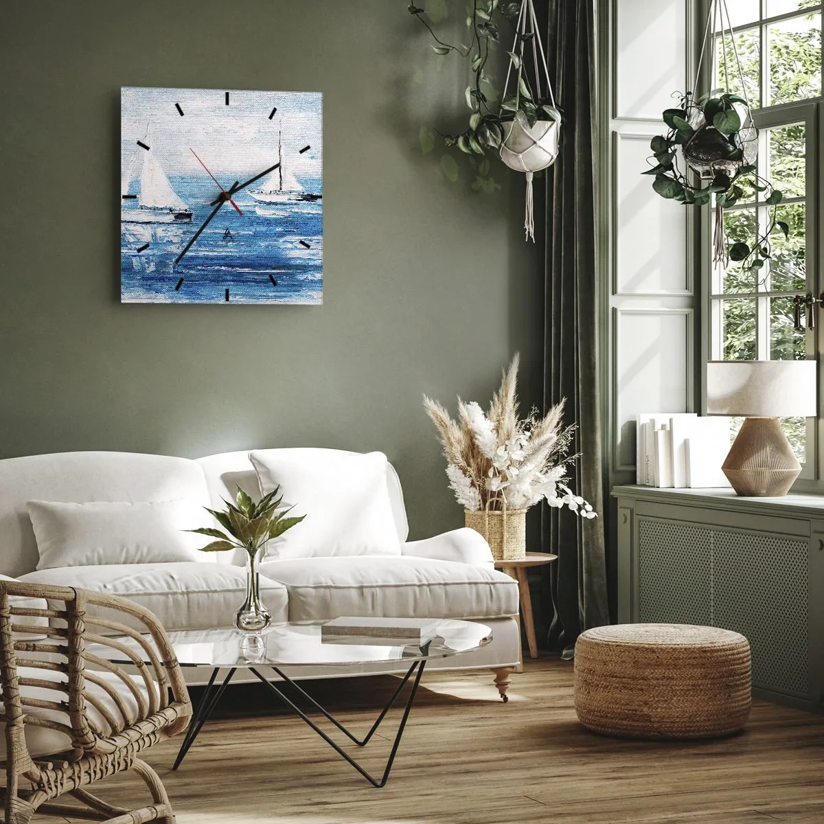 Zegar ścienny - Z przyjacielem u boku - 30x30 cm