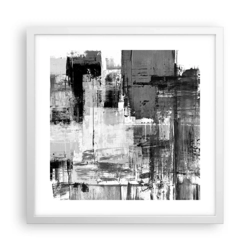 Plakat w białej ramie - Szare jest piękne - 40x40 cm