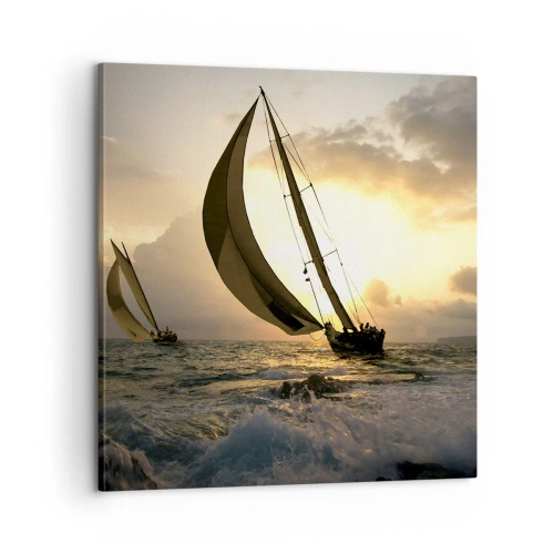 Obraz na płótnie - Z wiatrem i pod wiatr - 60x60 cm