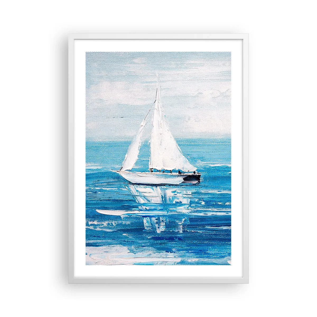 Plakat w białej ramie - Z przyjacielem u boku - 50x70 cm