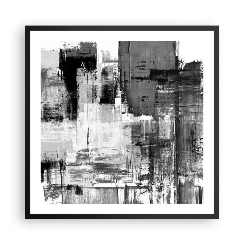 Plakat w czarnej ramie - Szare jest piękne - 60x60 cm