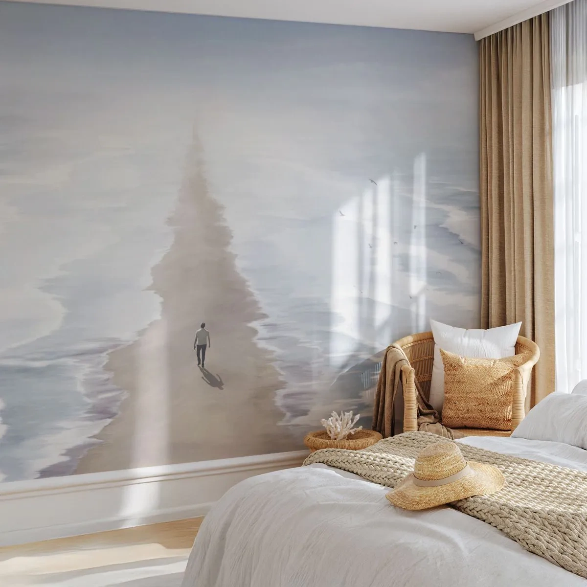 Fototapeta Premium Canvas - Jasna przyszłość - Morze, Jasny, Plaża - 350x256 cm