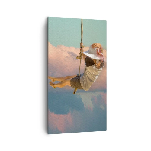 Obraz na płótnie - Zabawa w obłokach - 45x80 cm