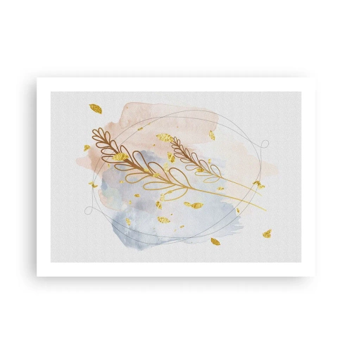 Plakat - Złoty podmuch - 70x50 cm